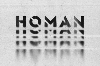 潮流做旧艺术打印错误印刷颗粒模糊图片文字特效PS模板 Messy Print Text Logo Effect