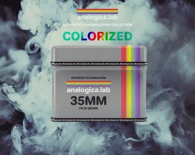 高质量老电影胶片质感灰尘划痕噪点颗粒感PS叠加层设计素材 GRAIN Colorized Overlay