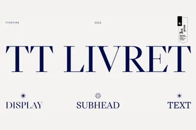 现代优雅历史厚重感书籍海报杂志印刷排版衬线英文字体 TT Livret