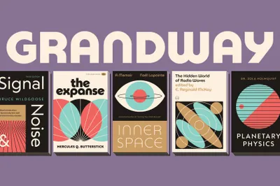 潮流包豪斯复古经典几何形状英文字体 Grandway Font Family