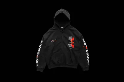 高质量连帽衫卫衣潮牌服饰设计贴图展示样机模板 Luxury Zip-Front Hoodie Mockup