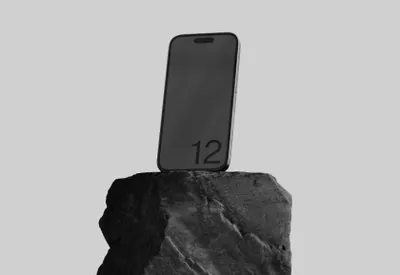 高质量极简主义苹果手机UI设计APP贴图展示样机模板 iPhone 14 Pro 12 Standard Mockup