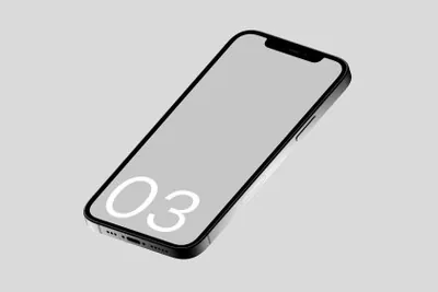 高质量极简主义苹果手机UI设计APP贴图展示样机模板 iPhone 12 03 Standard Mockup