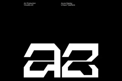 潮流酸性未来赛博机能工业科幻电影海报杂志排版英文字体 Azure Display Font