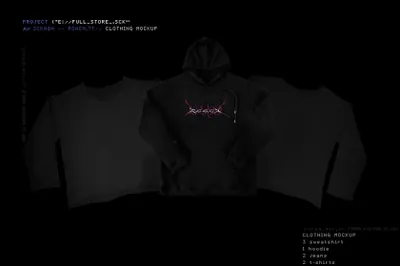 街头潮牌服饰T恤卫衣牛仔裤服装设计贴图展示样机模板 ROACH clothing mock up