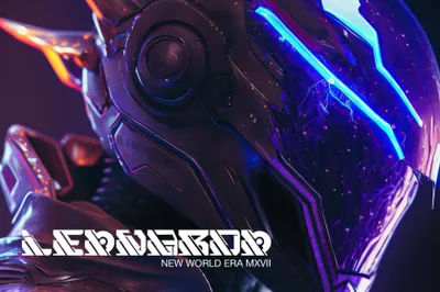 未来赛博朋克工业机械机器几何抽象科技英文字体 Cyber Square Mecha-Futuristic Font