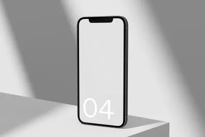 高质量极简主义苹果手机UI设计APP贴图展示样机模板 iPhone 12 04 Standard Mockup