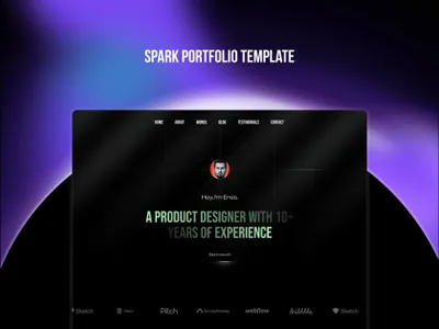高质量自由职业者设计师摄影师个人网站作品集网页模板素材 Spark Framer Template