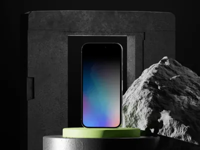 高质量三维渲染苹果手机移动UI界面APP设计提案展示样机模板 iPhone 14 Pro Mockups V2