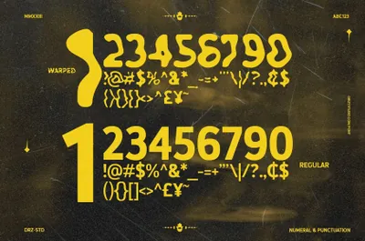 潮流酸性艺术实验性液态扭曲变形模糊英文无衬线字体 Garpwarp Blurred Warped Font