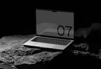 高质量苹果笔记本Web网页设计提案展示样机模板 MacBook Pro 07 Standard Mockup