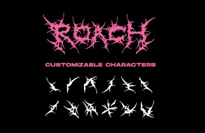 潮流酸性艺术逆反差小众潮牌服饰部落图腾抽象图形设计英文字体 PEOPLE EAT PEOPLE