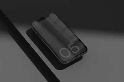 高质量极简主义苹果手机UI设计APP贴图展示样机模板 iPhone 12 05 Standard Mockup