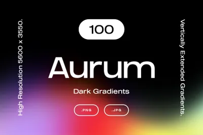 潮流弥散渐变光晕未来科技感噪点肌理背景素材 100 Aurum Dark Gradients Collection