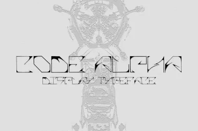 潮流酸性艺术逆反差几何尖锐边角英文装饰字体 Code Alpha TYPEFACE