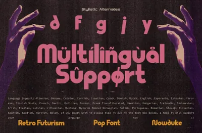 复古未来主义科幻电竞游戏电影海报设计英文字体 Nowduke - Retro Futurism Pop Fonts