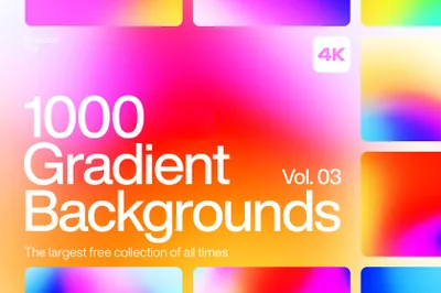 1000款潮流炫彩渐变背景素材 Gradient Backgrounds
