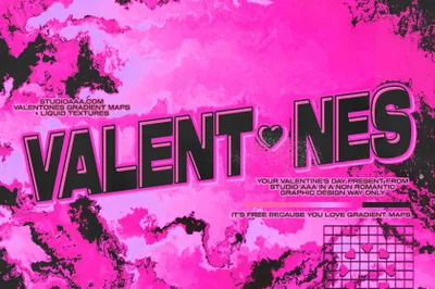 高质量情人节粉色系GRD渐变设计素材免费下载 AAA - Valentones