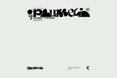 新怪诞潮流臃肿肥胖涂鸦经典衬线混搭杂志排版设计英文字体 Plumpelo Typeface V2