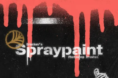 复古做旧艺术粗糙喷枪喷漆烟雾喷雾PS笔刷样式工具包 Spray Painter\'s Toolkit