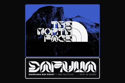 Y2K千禧年复古潮流弯曲管型装饰杂志海报设计英文字体 Jules Bigot - Daruma 2.0