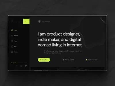 高质量暗黑自由工作者独立个人网站CMS模板素材 Appleseed Framer Template