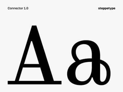 高端经典实验性品牌设计海报杂志排版衬线英文字体  Connector