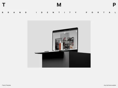 高质量企业品牌手册极简主义CMS网页模板素材 TMP - Brand Identity Portal