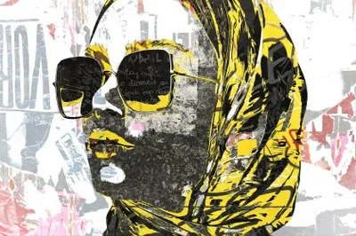 潮流做旧艺术街头墙壁嘻哈涂鸦特效PSD模板 Urban Mural Photo Effect