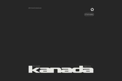 高质量粗体硬汉风科技工业机能风英文装饰字体 Kanada Typeface