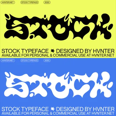 潮流Y2K千禧年酸性艺术流体锐利抽象英文字体 STOCK Typeface
