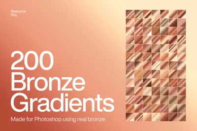 200种玫瑰金铜PS渐变背景预设素材 200 Bronze Photoshop Gradients