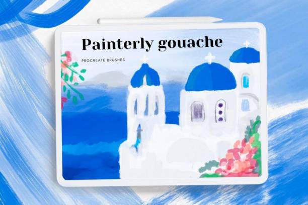 Procreate笔刷-水粉纹理笔刷素材下载