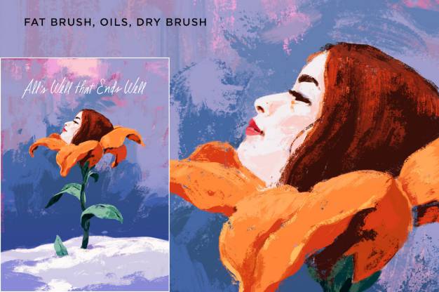 PS笔刷-油画墨水水彩铅笔粉彩水粉笔刷photoshop笔刷资源素材