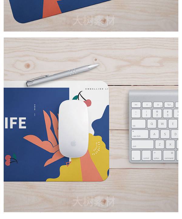 样机模板-鼠标垫产品场景模拟VI效果图文创用品PSD智能样机贴图模板素材