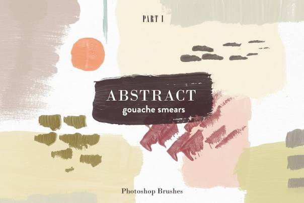 PS笔刷-水粉污迹纹理印章PS笔刷素材资源