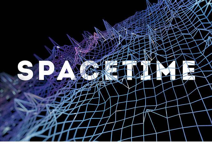 背景素材-3D抽象的时空概念彩色线框背景图片素材