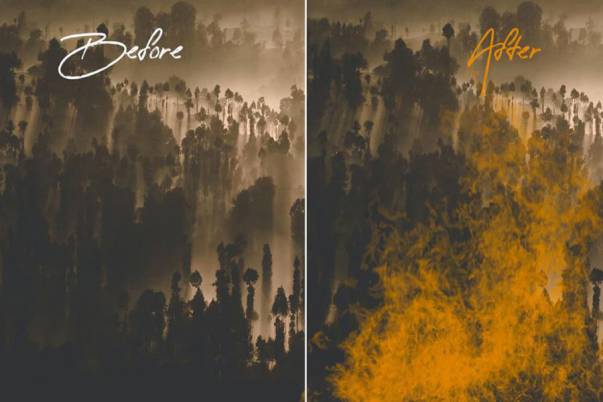 PS笔刷-火焰燃烧纹理效果笔刷资源素材