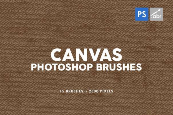 PS笔刷-质感真实的画布纹理photoshop笔刷素材