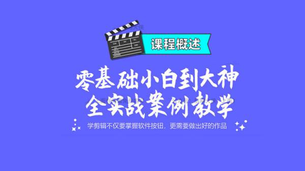 零基础小白到大神PR视频剪辑，全实战案例教学