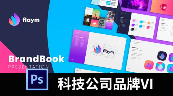 互联网科技企业公司logo品牌VI系统规范画册手册ai设计素材