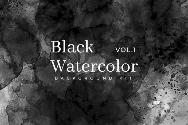 背景素材-黑色水墨晕染效果背景图片JPG素材