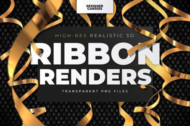 PNG素材-派对庆典庆祝金色丝带缠绕背景素材