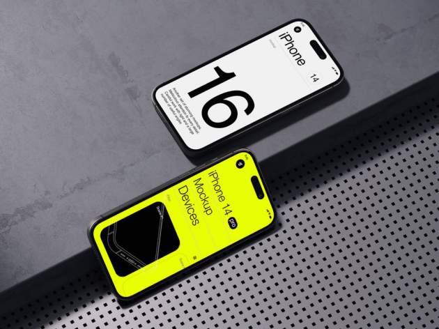 样机模板-高端场景苹果iPhone 14 Pro手机样机PSD模板