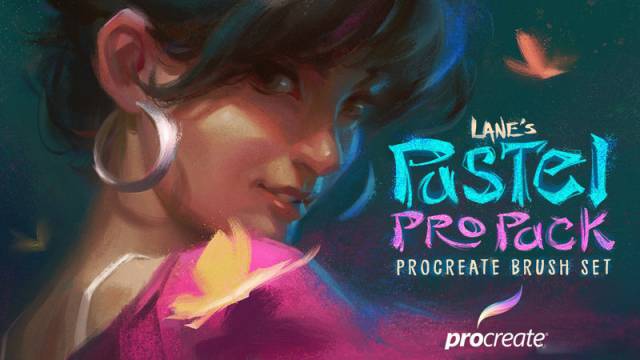 Procreate笔刷-彩色粉笔画笔效果笔刷素材资源