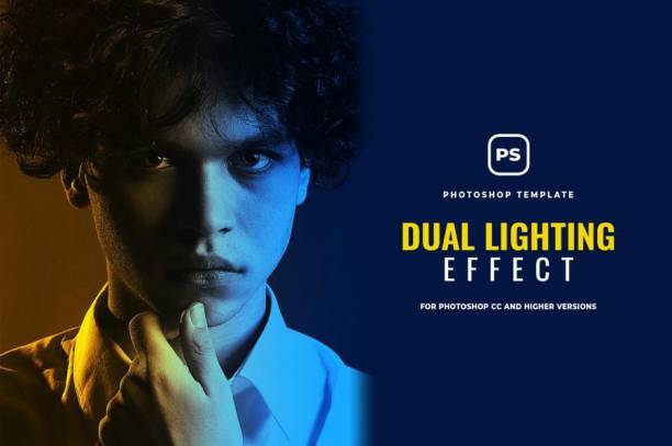 PS动作-将照片处理成双色光照效果PSD滤镜模板