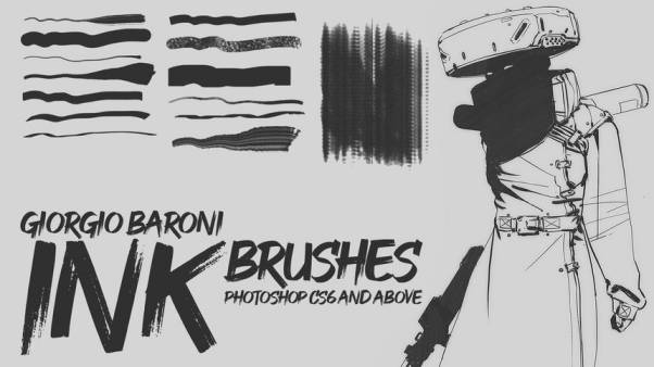 PS笔刷-漫画插画墨水Photoshop笔刷素材资源