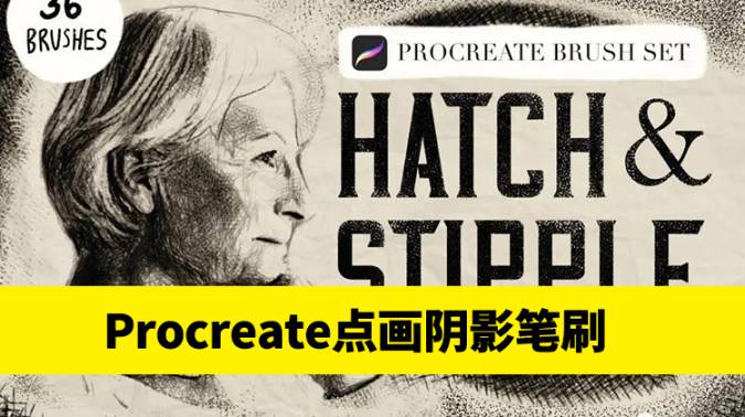 Procreate笔刷-Procreate笔刷带阴影效果高度逼真的点画