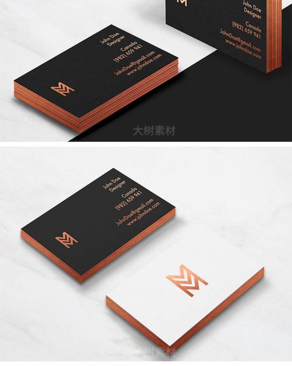 样机模板-文创名片智能贴图VI样机高端标志LOGO效果卡片素材PSD分层模板