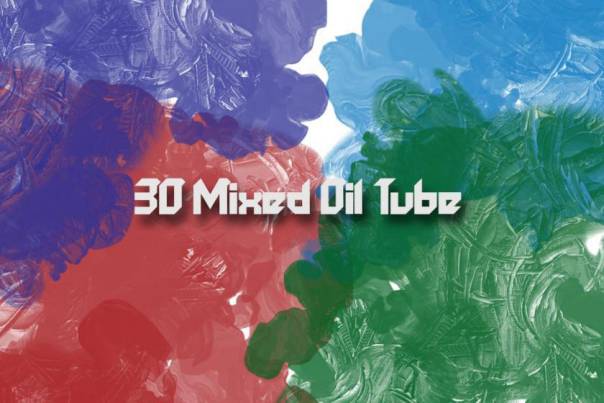 PS笔刷-油画涂料绘画纹理效果PS笔刷素材